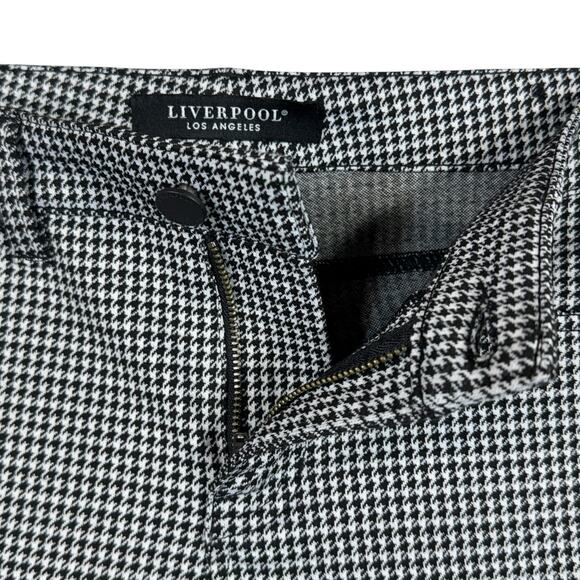 Liverpool SZ 4/27 Skinny Leg Pants Houndstooth Stretch Mid-Rise Zip-Fly Pockets - Picture 3 of 11